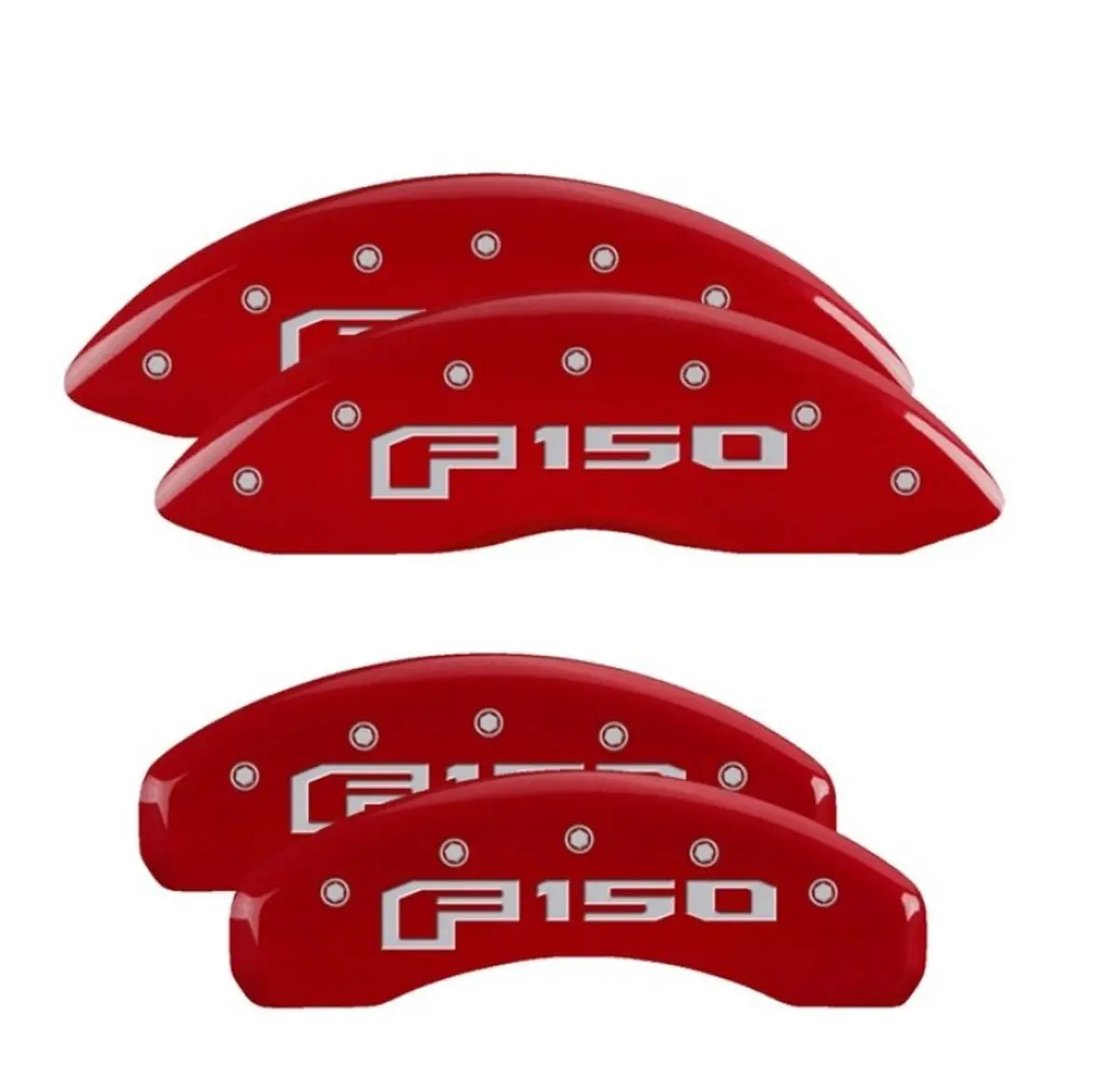 Mgp Caliper Covers F150 Logo Brake Caliper Cover - Red - 18 In Minimum Wheel Diameter - Ford Fullsize Truck 2021-24 (Set Of 4) 1
