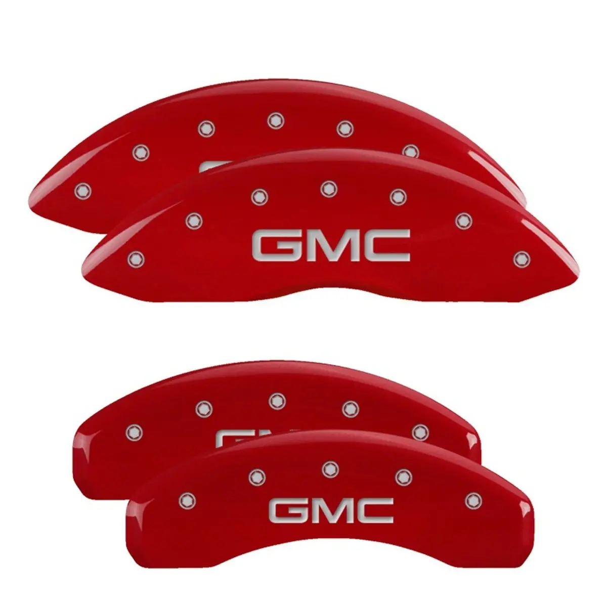 Mgp Caliper Covers Gmc Logo Brake Caliper Cover - Red - 18 In Minimum Wheel Diameter - Gm Fullsize Truck 2018-24 (Set Of 4) 1