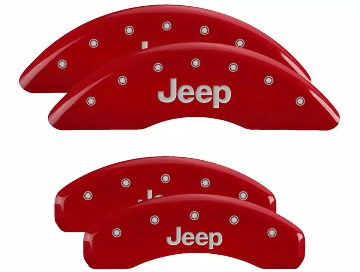 Mgp Caliper Covers Jeep Logo Brake Caliper Cover - Red - 18 In Minimum Wheel Diameter - Jeep Grand Cherokee L 2021-24 (Set Of 4) 1