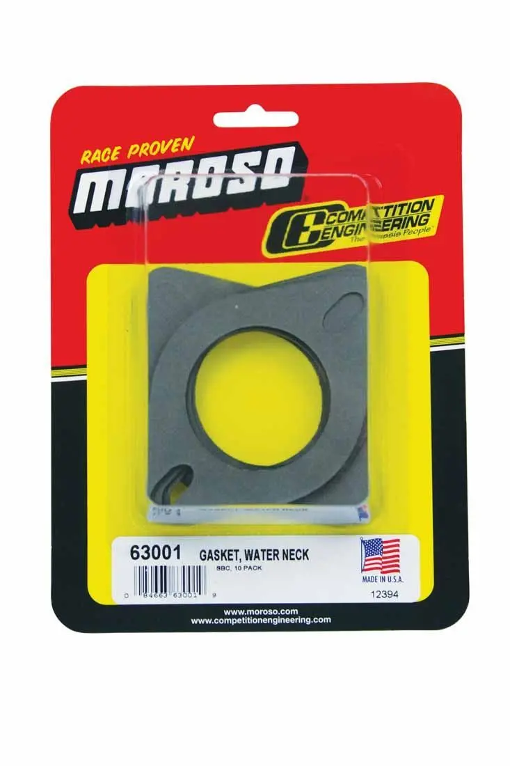 Moroso Water Neck Gaskets - 0.063 In Thick - Fiber - Small Block Chevy (Set Of 10) 1