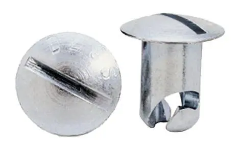 Moroso Oval Head Steel Quick Turn Fastener - Slotted - 7/16 X 0.450 In Body - Zinc (Set Of 10) 1