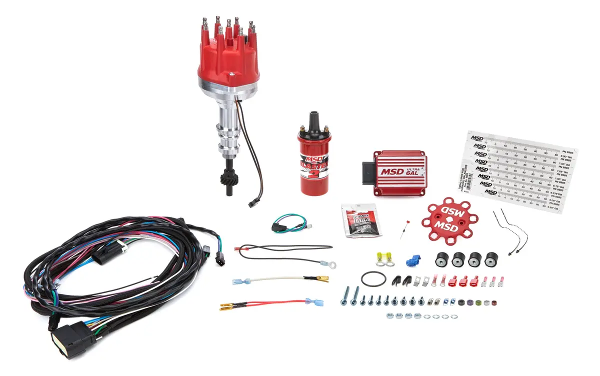 Msd Pro-Billet Distributor Bundle - Ultra 6Al Ignition Box - Blaster 2 Coil - Small Block Ford 1