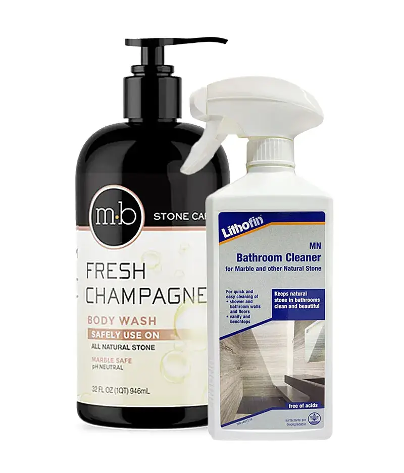 Marble Bathroom Protection Bundle – Clean Skin, Clean Stone 1