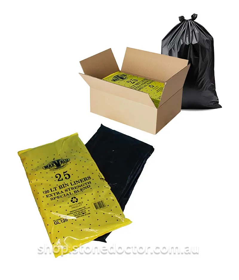 Maxvalu Heavy Duty Bin Liner 120 Litres - (10 Packs X 25 Bags) Per Box 1