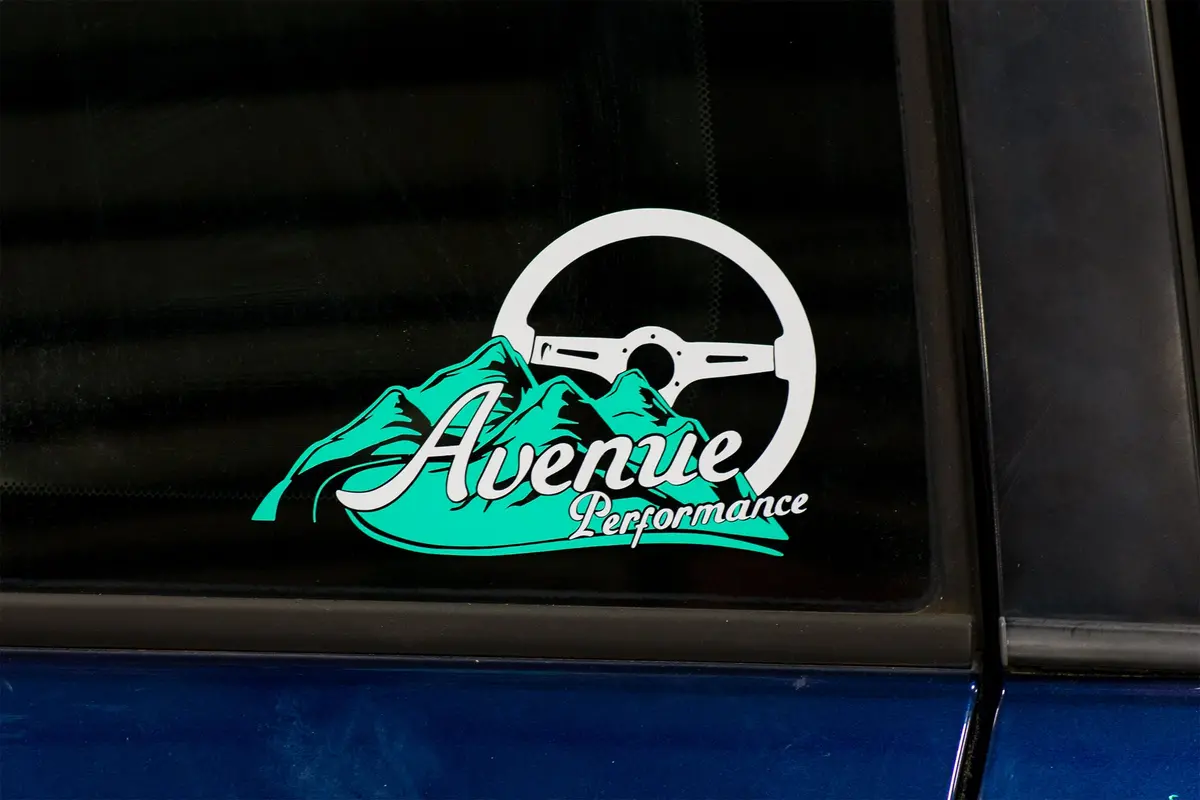 Avenue Performance Mountain Steering Wheel Logo Sticker 1