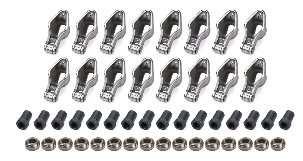 Prw Industries Sportsman Series Roller Rocker Arm - 3/8 In Stud Mount - 1.50 Ratio - Small Block Chevy (Set Of 16) 1