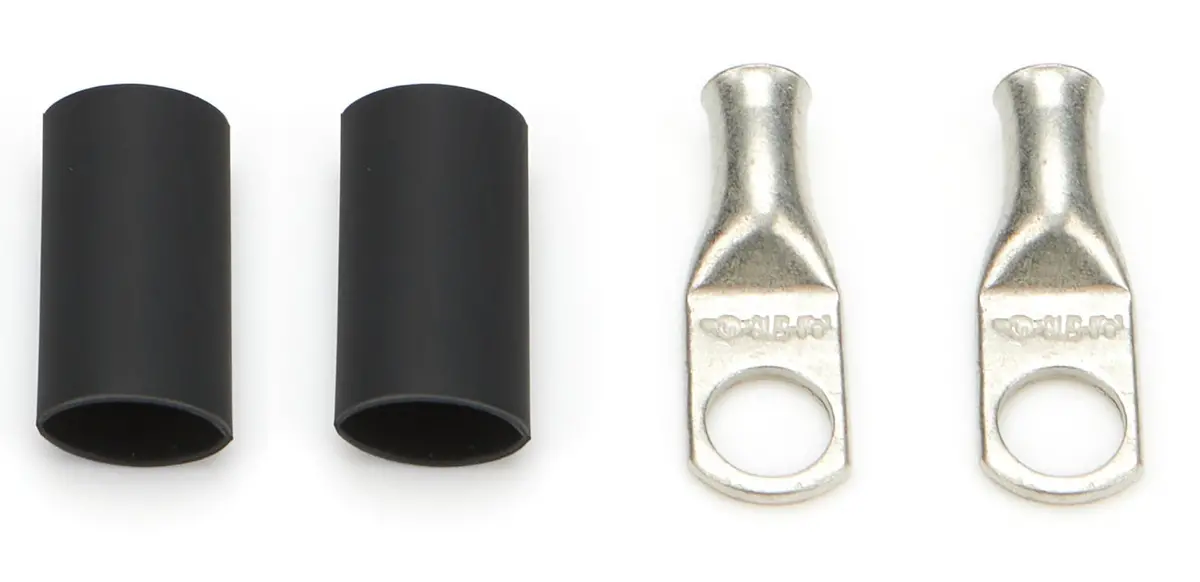 Quickcar 6 Guage Wire 1/2 In Ring Terminal - Copper - Tin (Pair) 1
