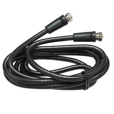 Catv Rg6u Coax Cable F-F Plug,  6Ft Black (Rg6u-6Ft-Blk) 1