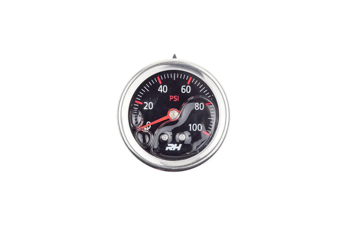 Redhorse Performance 5001 Series Fuel Pressure Gauge - 0-100 Psi - Full Sweep - Black Face 1