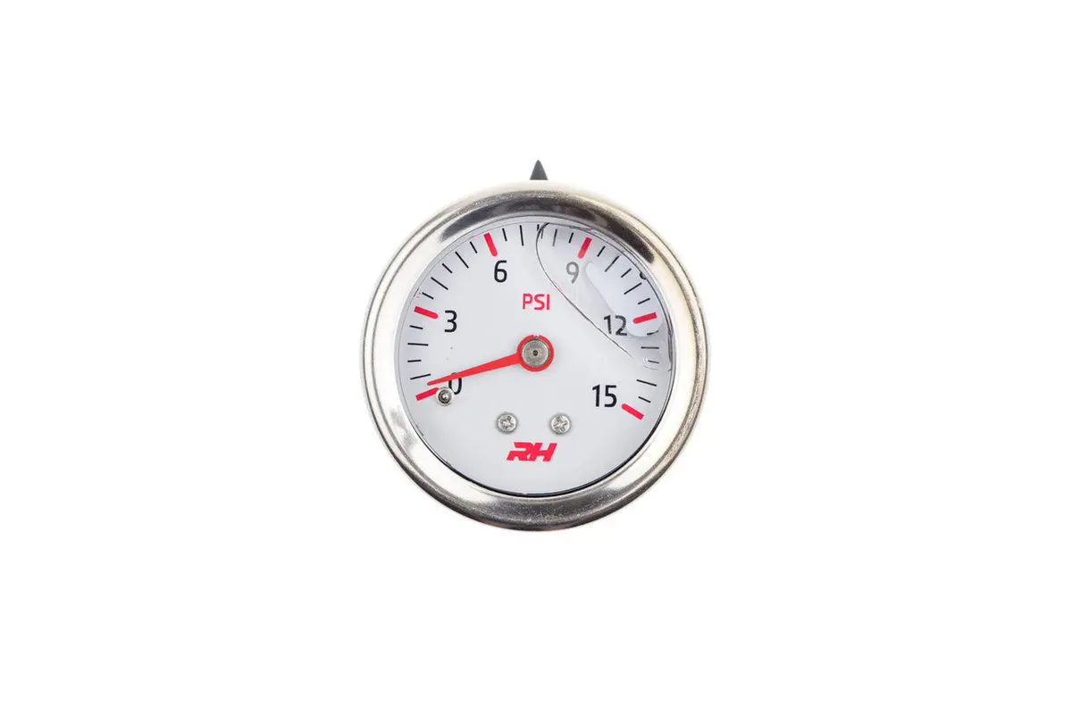 Redhorse Performance 5001 Series Fuel Pressure Gauge - 0-15 Psi - Full Sweep - White Face 1