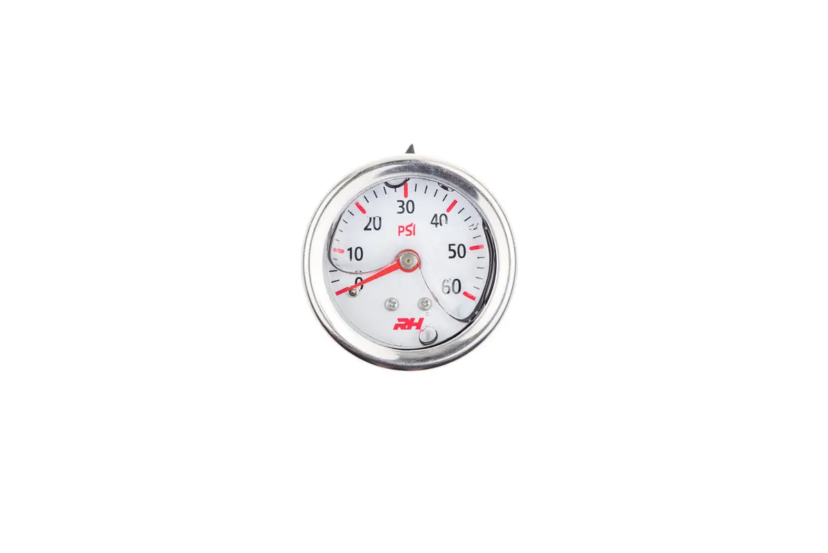 Redhorse Performance 5001 Series Fuel Pressure Gauge - 0-60 Psi - Full Sweep - White Face 1