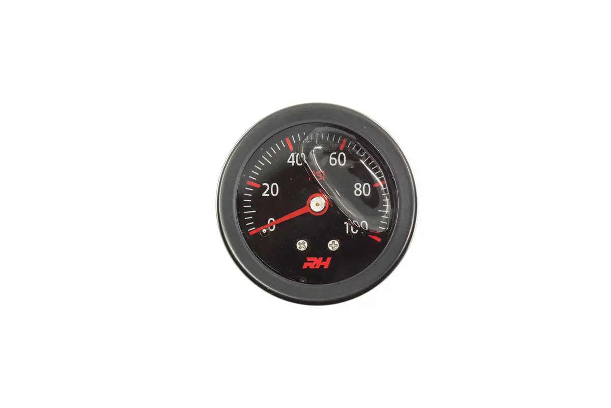 Redhorse Performance 5002 Series Fuel Pressure Gauge - 0-100 Psi - Full Sweep - Black Face 1