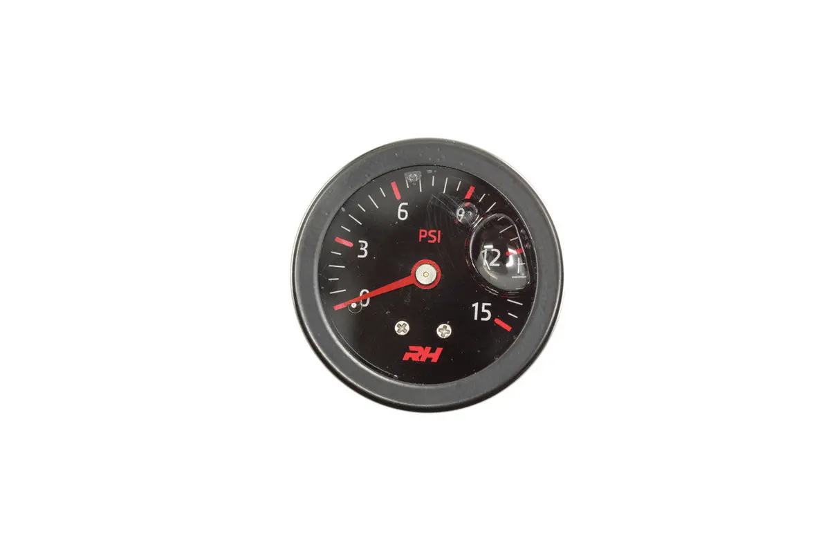 Redhorse Performance 5002 Series Fuel Pressure Gauge - 0-15 Psi - Full Sweep - Black Face 1