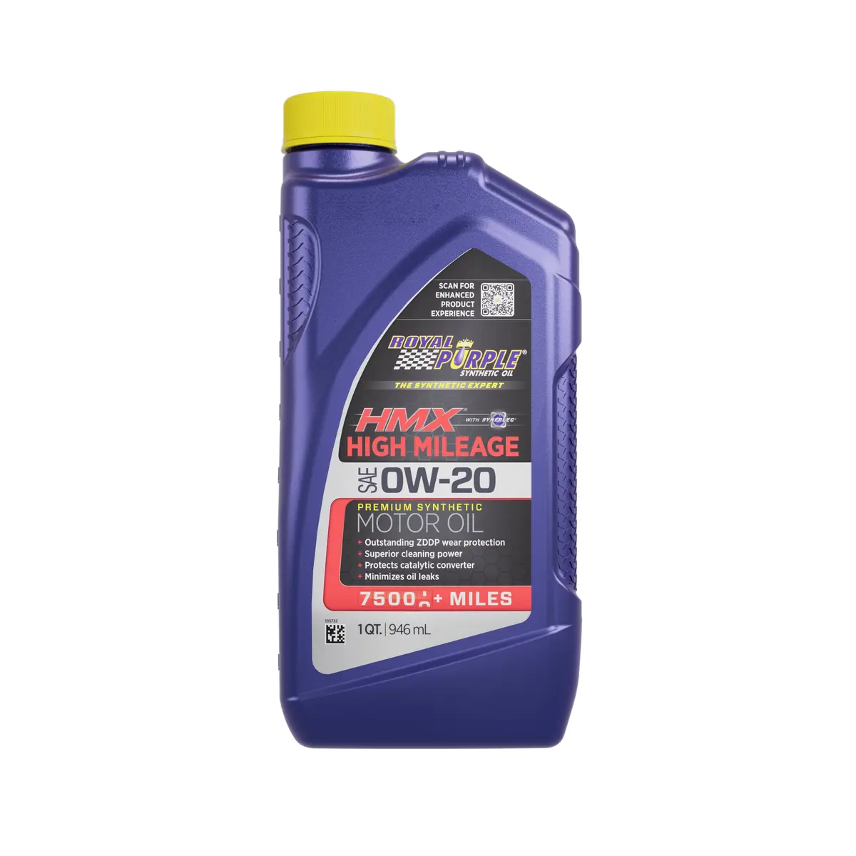 Royal Purple Hmx High Mileage 0W20 Synthetic Motor Oil - 1 Qt. Bottle 1