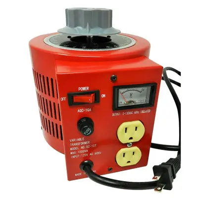 Variable Voltage Transformer With Meter - 10A, 1000 Watt - Isolated (Sc-10T) 1