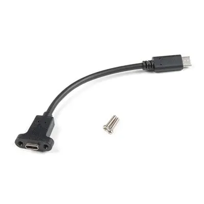 Panel Mount Usb-C Extension Cable - 6" (Sf-Cab-15455) 1