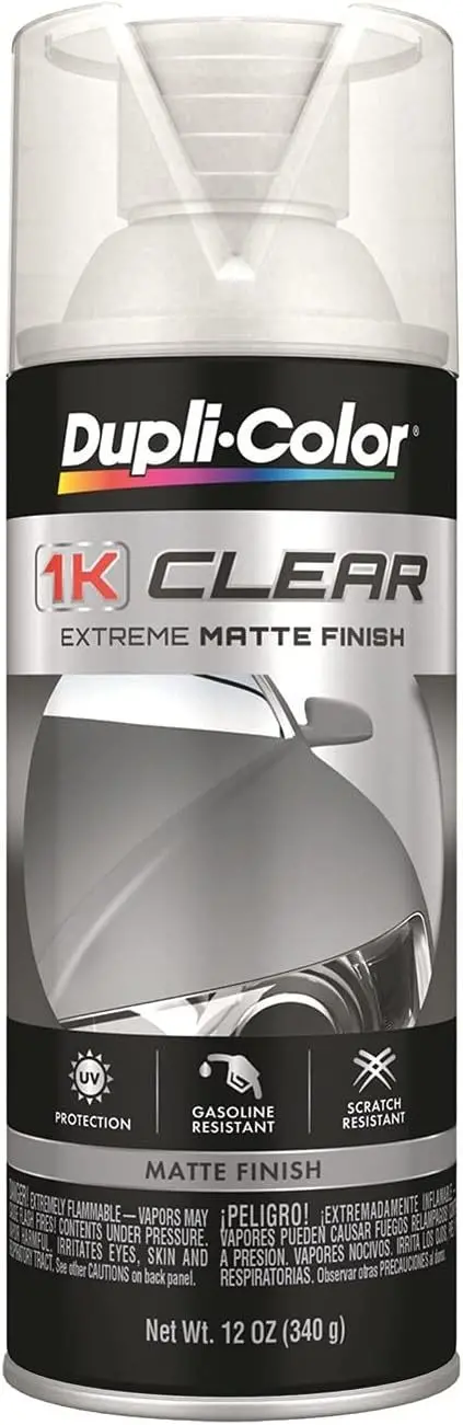Dupli-Color 1K Clear Paint - Matte Clear - 12 Oz Aerosol 1