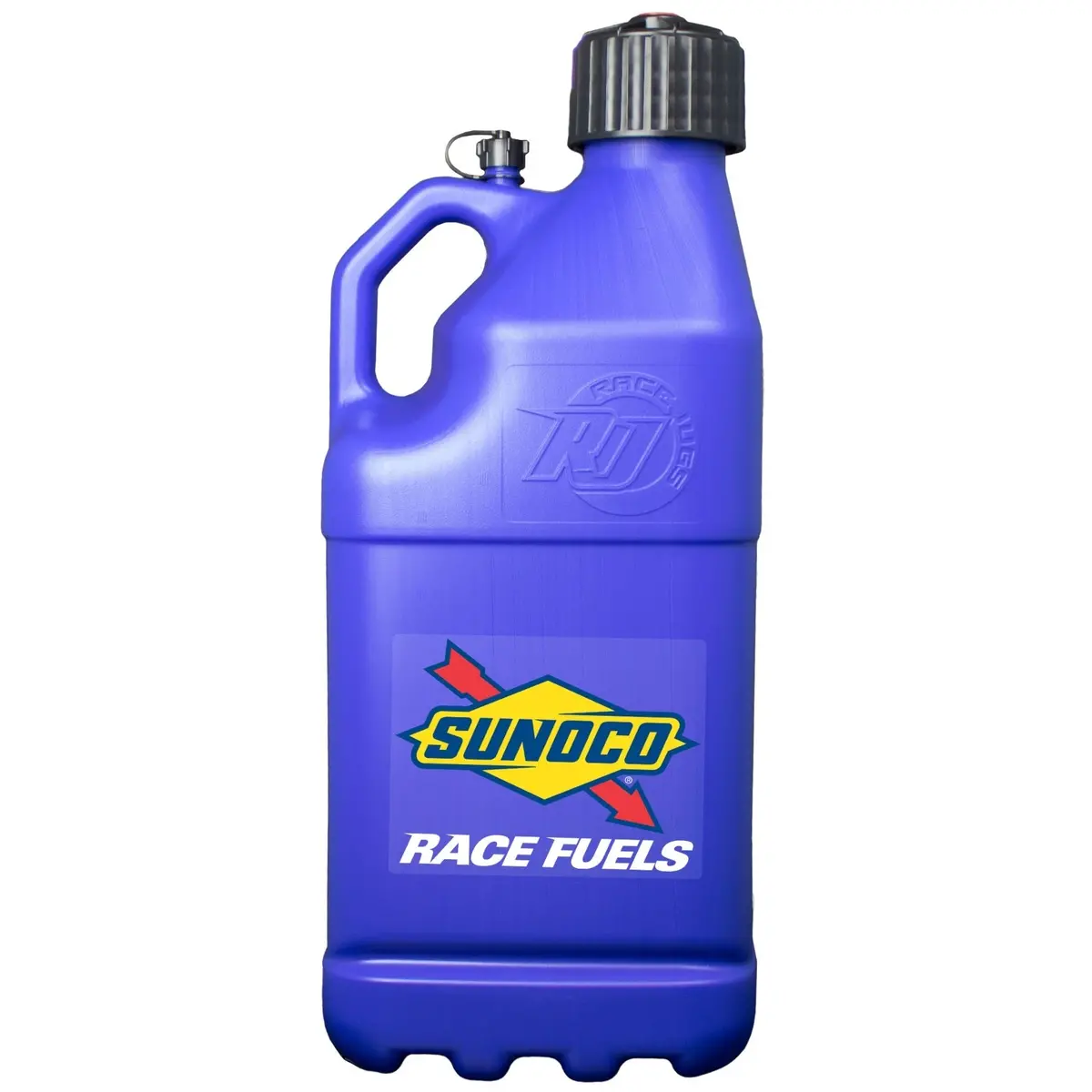 Sunoco Motorsports 5 Gallon Utility Jug - 9.5 X 9.5 X 23 In Tall - O-Ring Seal Cap - Screw-On Vent - Square - Blue 1