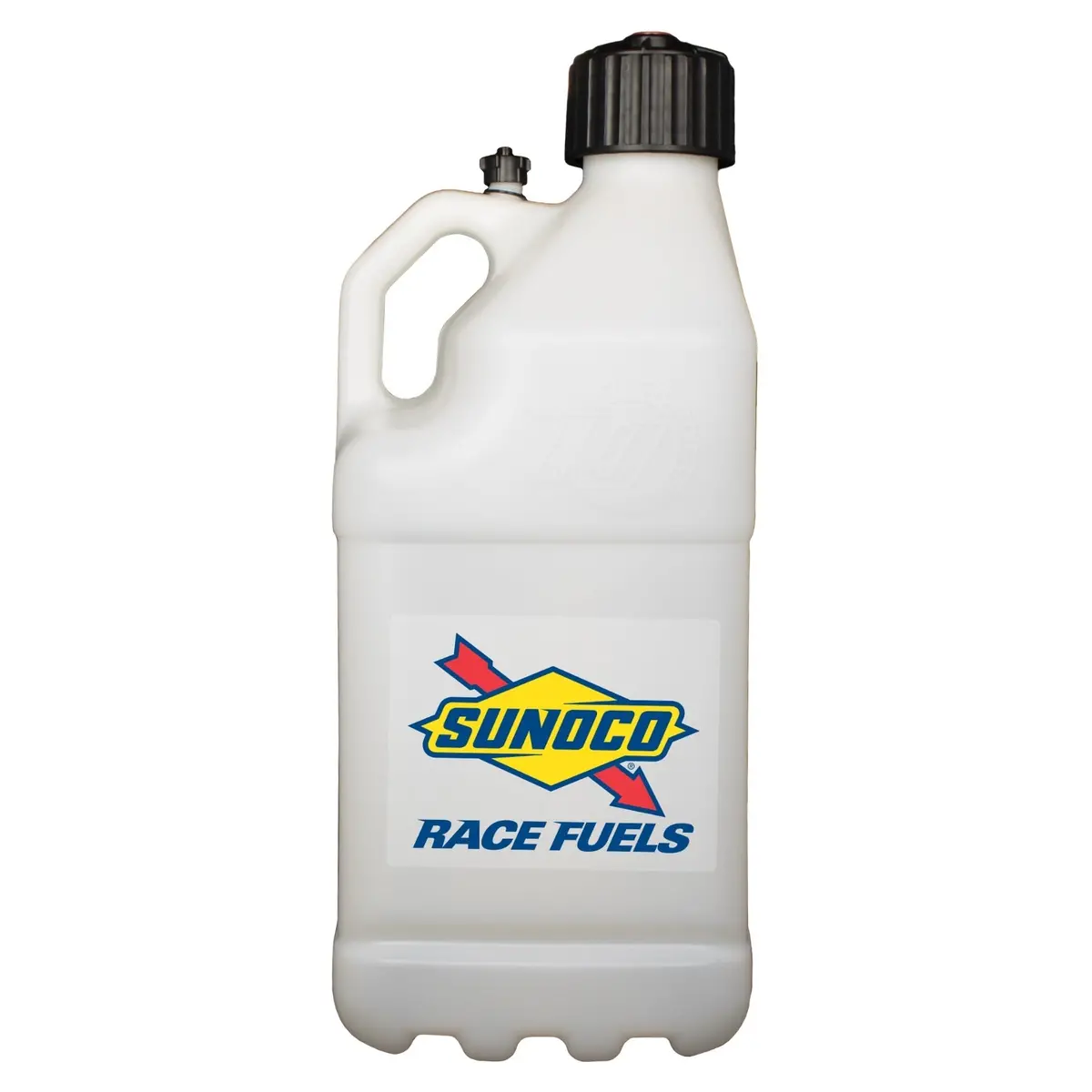 Sunoco Motorsports 5 Gallon Utility Jug - 9.5 X 9.5 X 23 In Tall - O-Ring Seal Cap - Screw-On Vent - Square - Clear 1