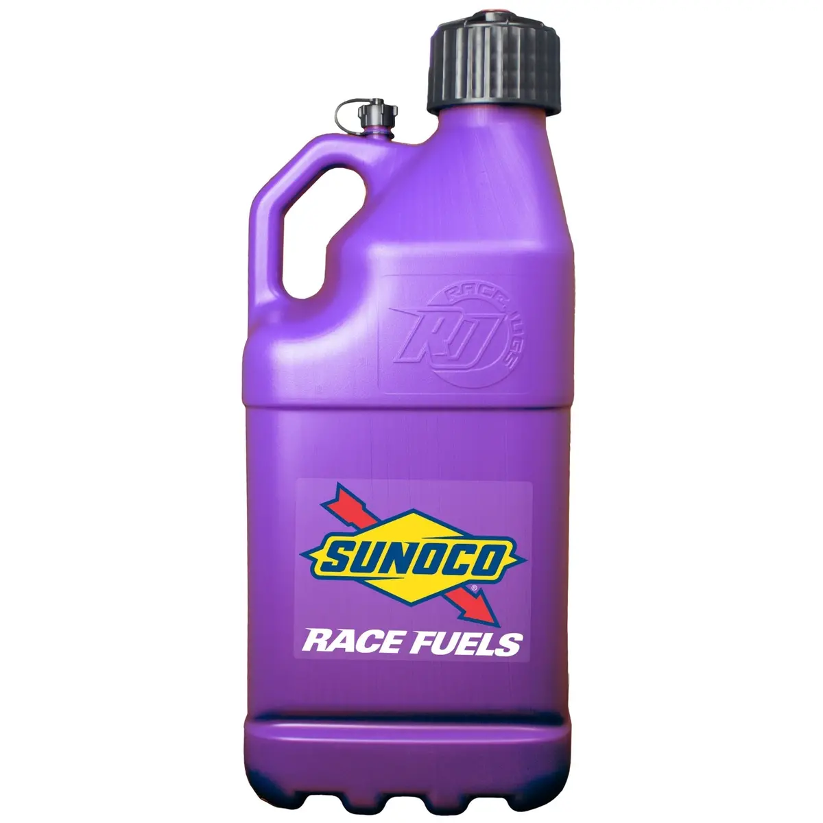 Sunoco Motorsports 5 Gallon Utility Jug - 9.5 X 9.5 X 23 In Tall - O-Ring Seal Cap - Screw-On Vent - Square - Purple 1