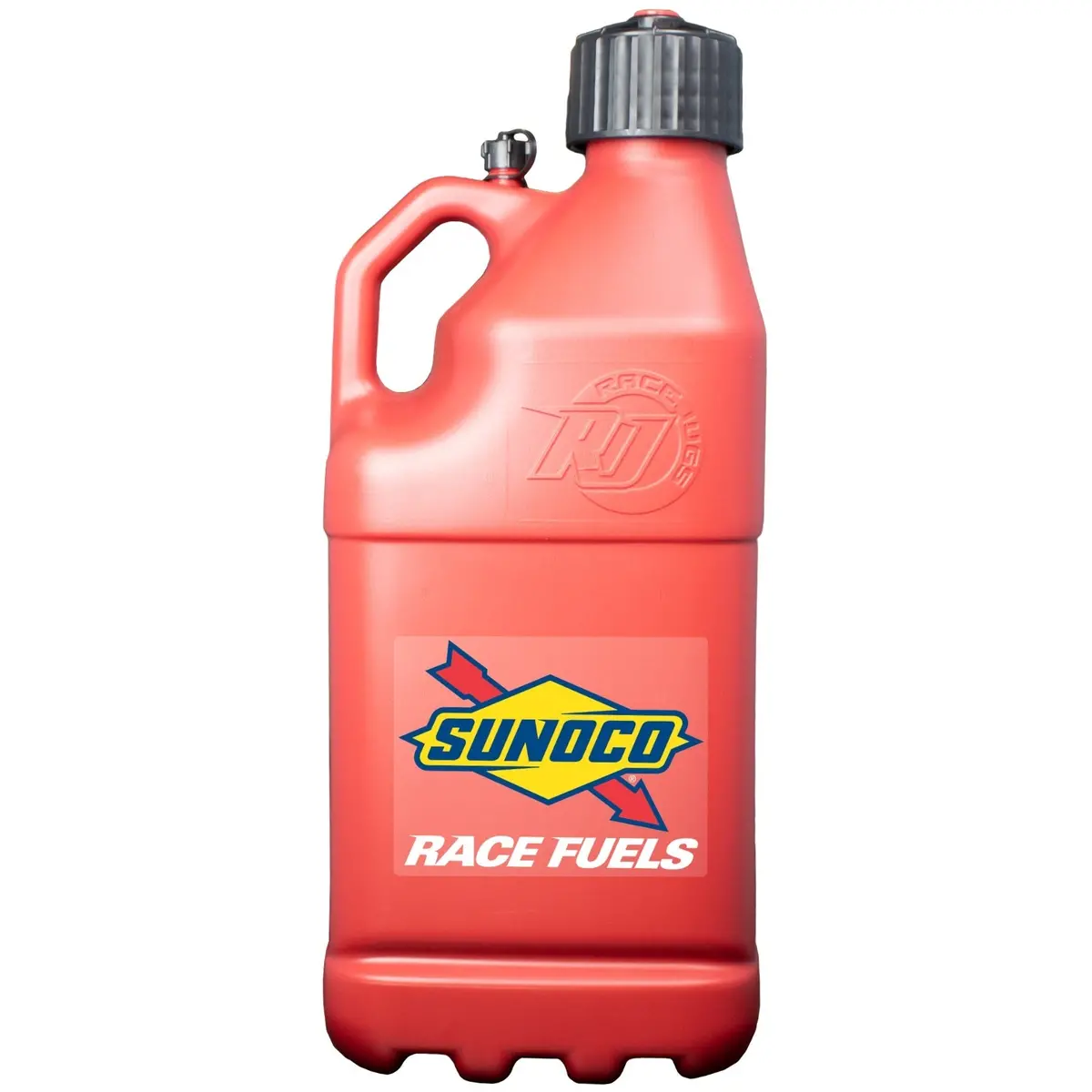 Sunoco Motorsports 5 Gallon Utility Jug - 9.5 X 9.5 X 23 In Tall - O-Ring Seal Cap - Screw-On Vent - Square - Red 1