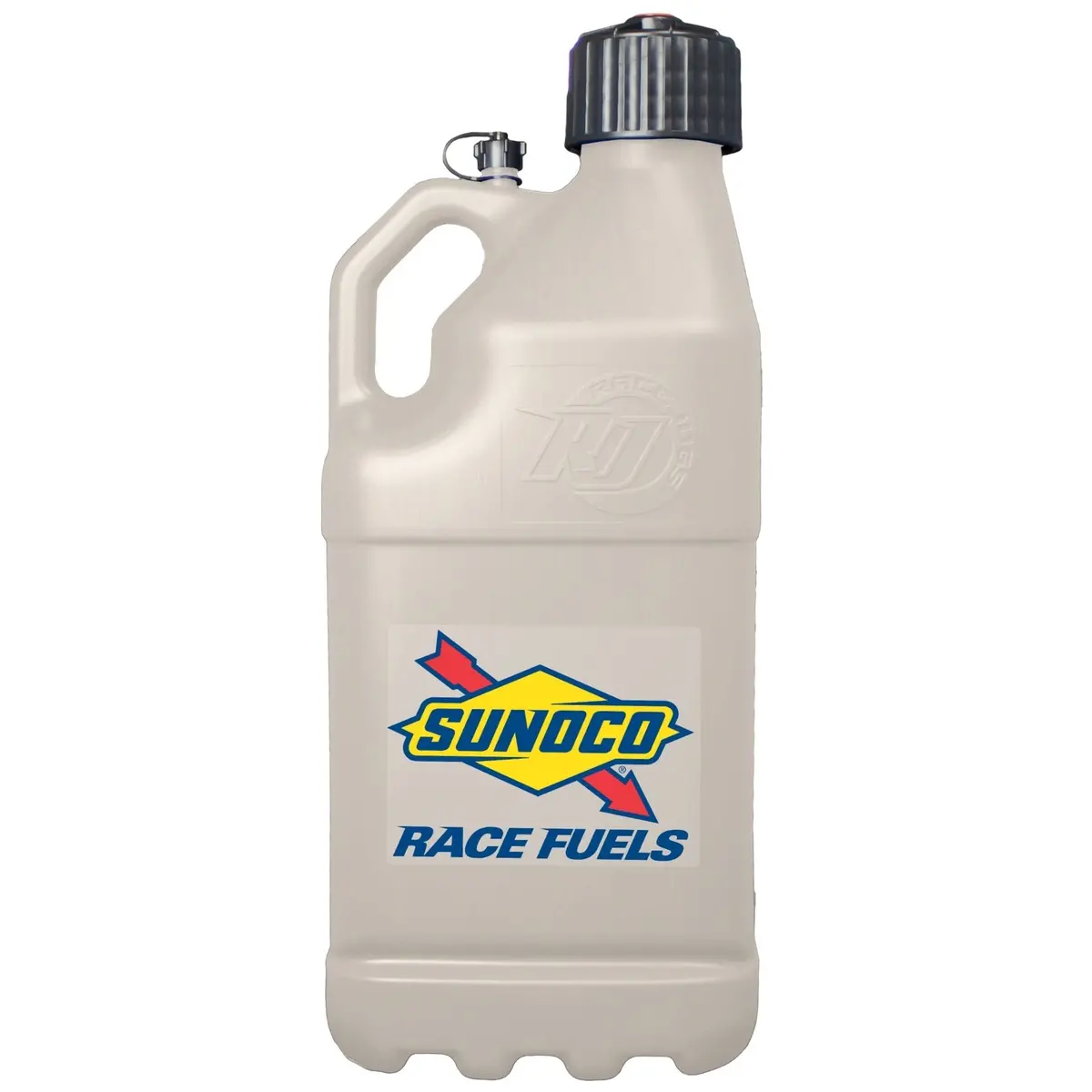 Sunoco Motorsports 5 Gallon Utility Jug - 9.5 X 9.5 X 23 In Tall - O-Ring Seal Cap - Screw-On Vent - Square - Tan 1
