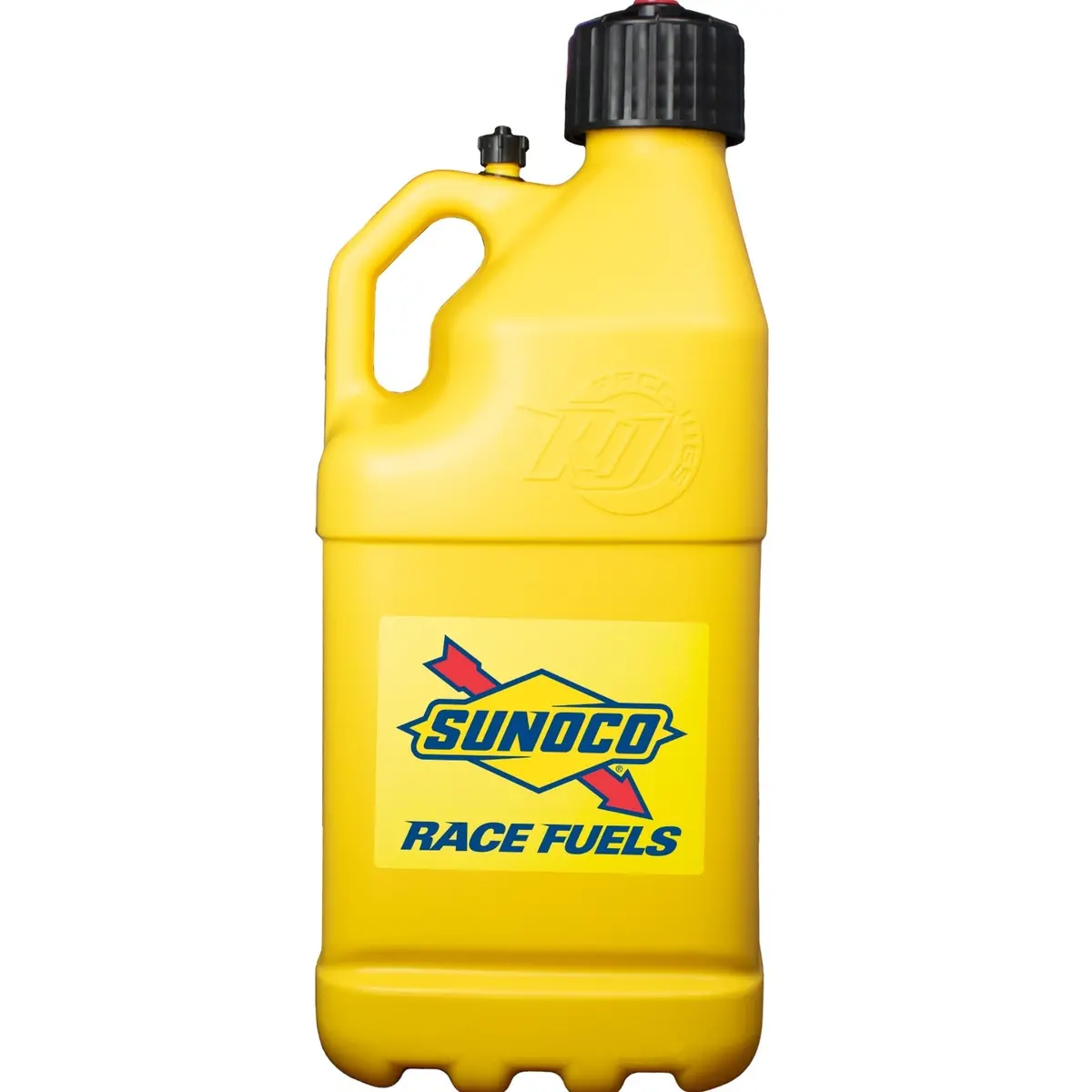 Sunoco Motorsports 5 Gallon Utility Jug - 9.5 X 9.5 X 23 In Tall - O-Ring Seal Cap - Screw-On Vent - Square - Yellow 1
