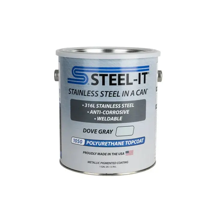 Steel-It Stainless Steel In A Can Polyurethane - Gray - 1 Gallon Can 1