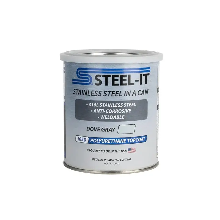 Steel-It Stainless Steel In A Can Polyurethane - Gray - 1 Qt. Can 1