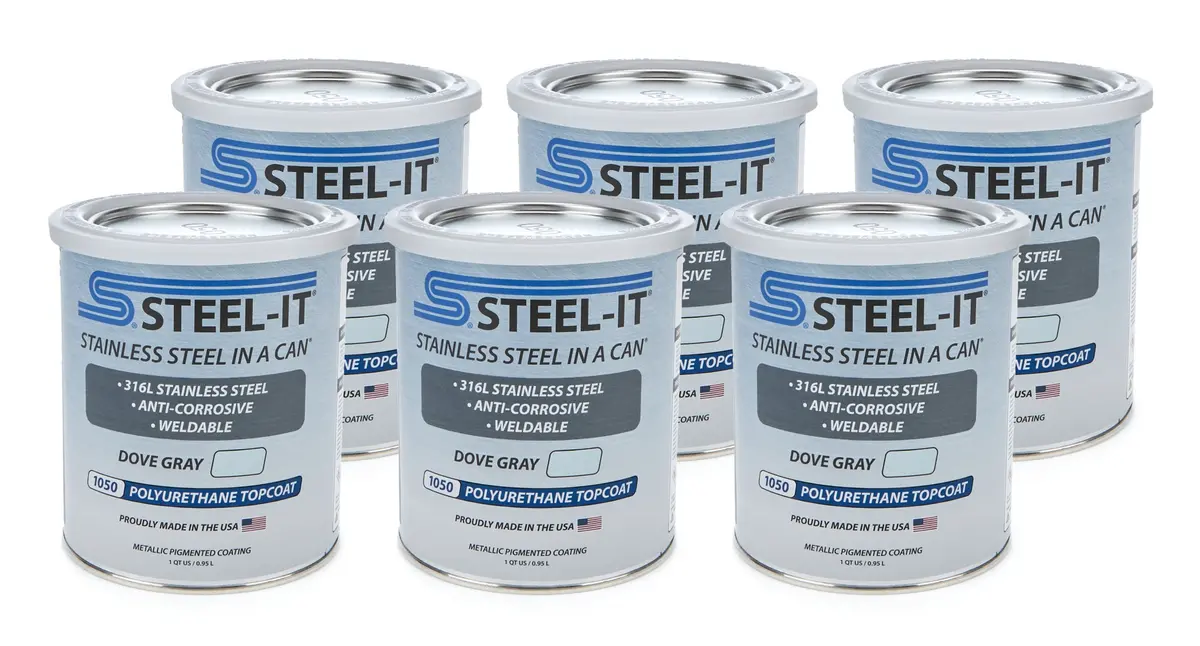 Steel-It Stainless Steel In A Can Polyurethane - Gray - 1 Qt. Can (Case Of 6) 1