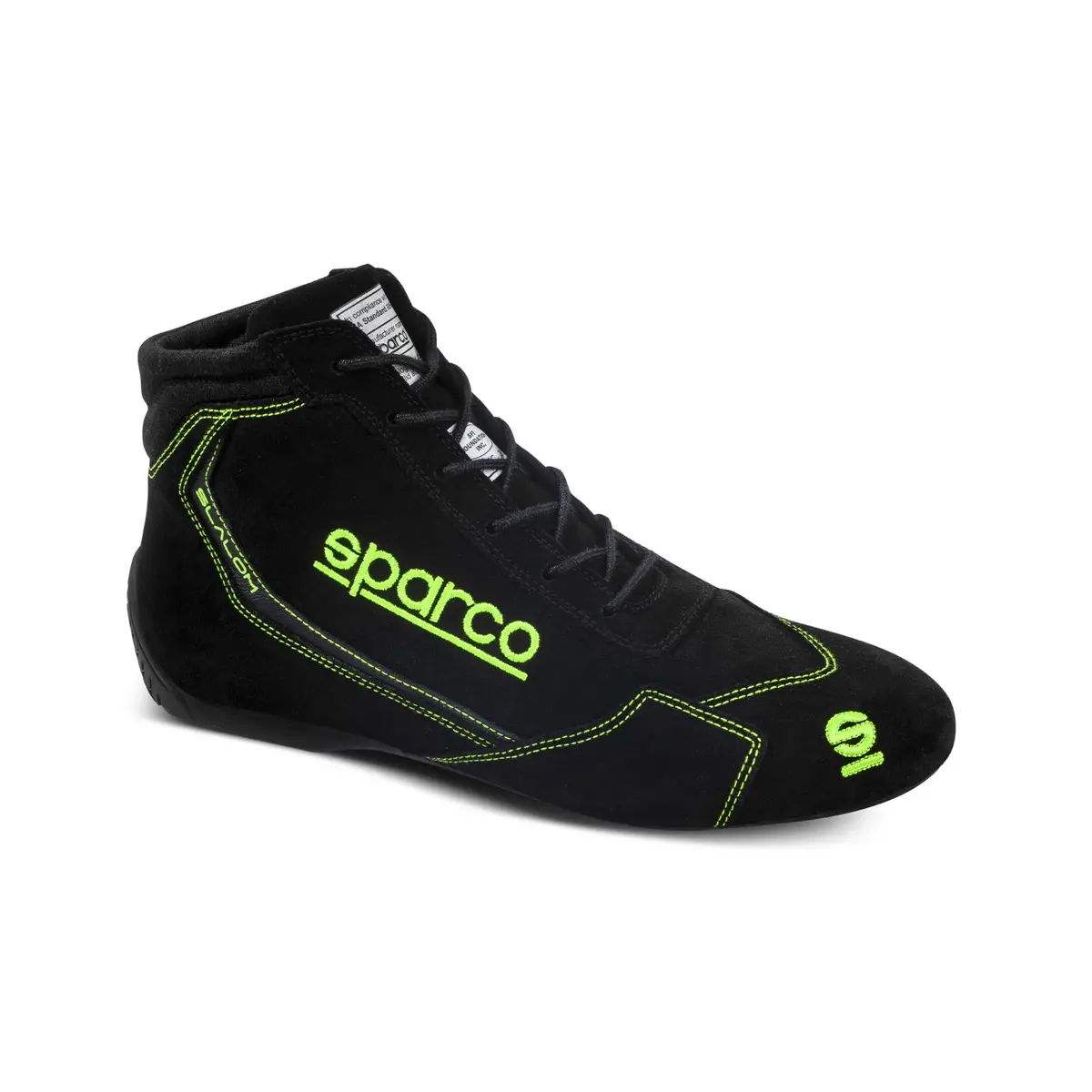 Botas Racing Sparco Slalom Negro/Verde Fluorescente | Fia 8856-2018 1