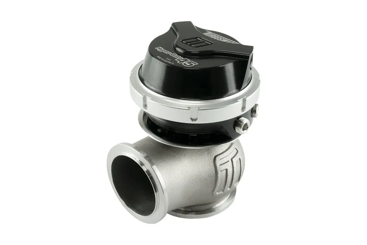 Turbosmart Genv Hypergate 45 Wastegate - 7 Psi Spring - 45 Mm Diameter - Black / Clear 1