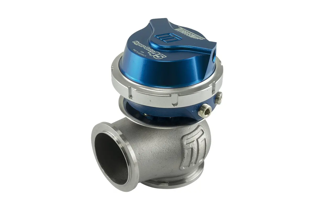 Turbosmart Genv Hypergate 45 Wastegate - 14 Psi Spring - 45 Mm Diameter - Blue / Clear 1