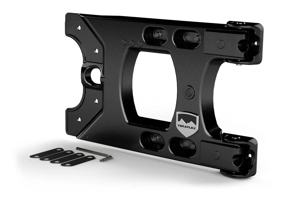 Teraflex Alpha Hd Spare Tire Carrier Mount - Tailgate Mount - Black - Jeep Wrangler Jk 2007-18 4838100 1