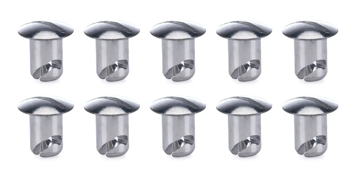 Ti22 Oval Head Aluminum Quick Turn Fastener - Slotted - 7/16 X 0.450 In Body (Set Of 10) 1