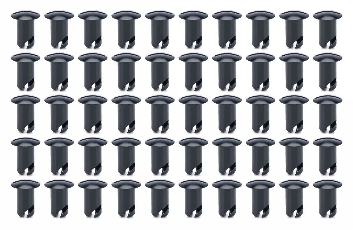Ti22 Oval Head Aluminum Quick Turn Fastener - Slotted - 7/16 X 0.600 In Body - Black (Set Of 50) 1