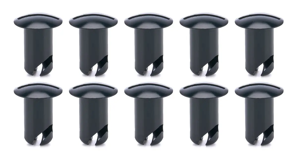 Ti22 Oval Head Aluminum Quick Turn Fastener - Slotted - 7/16 X 0.600 In Body - Black (Set Of 10) 1
