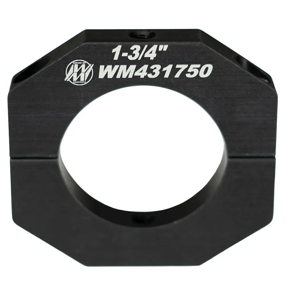 Wehrs Machine Clamp-On Roll Bar Accessory Clamp - Dual 1/4-20 In Holes - Black - 1-3/4 In Od Tube 1