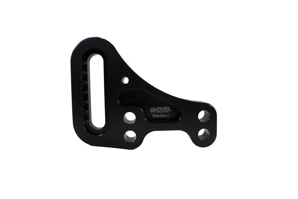 Wehrs Machine Left Rear Trailing Arm Bracket - Bolt-On - Adjustable - Black 1