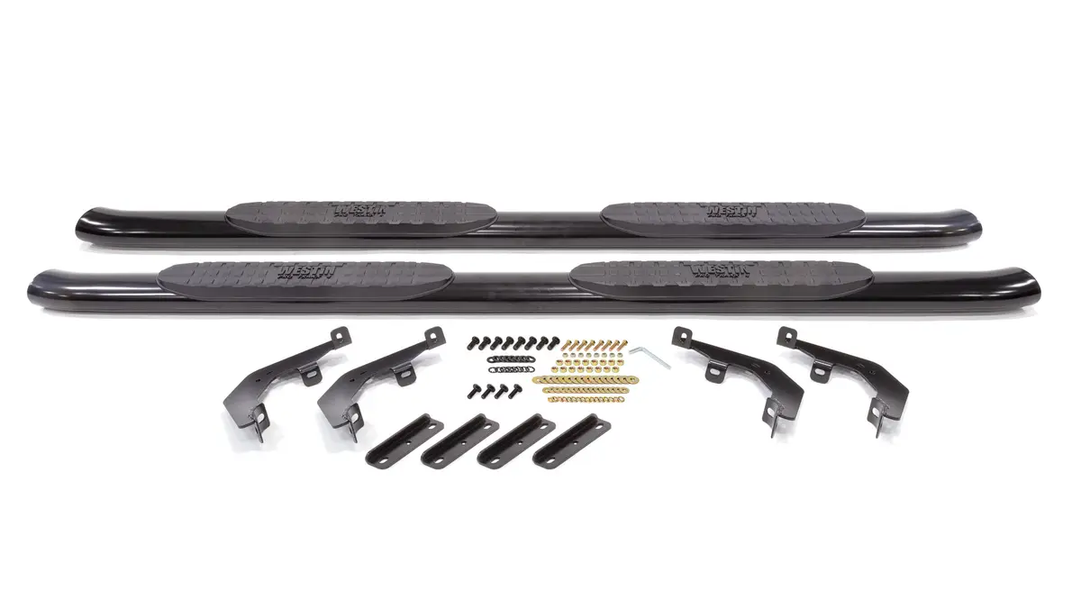 Westin Pro Traxx Oval Step Bars - 4 In Od - Black - Super Cab - Ford Fullsize Truck 2015 1
