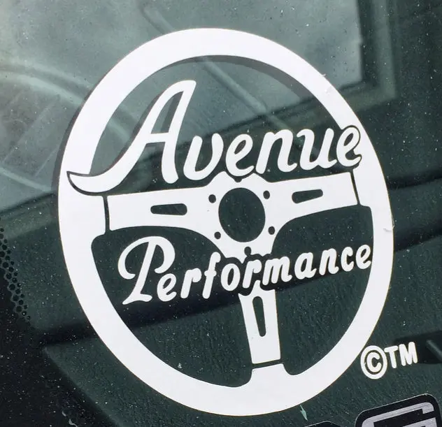 Avenue Performance Steering Wheel Logo Sticker (White) 1