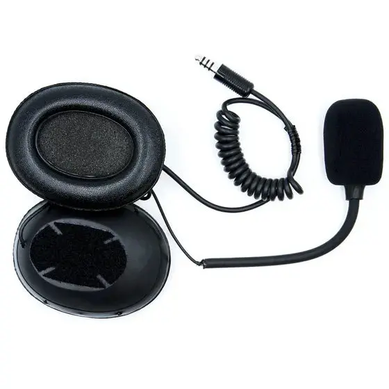 Zeronoise Open Face Helmet Intercom Headset With Integral Ear Cups 1