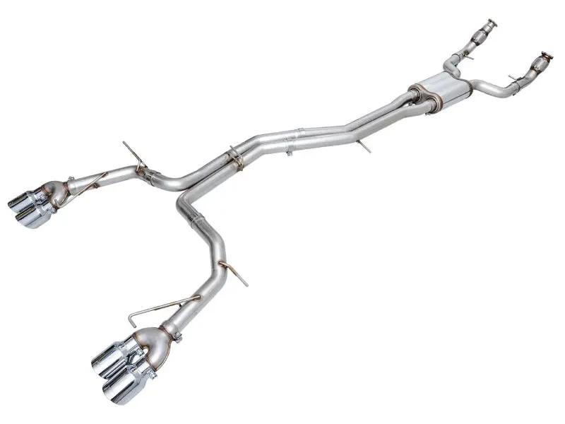 Awe Tuning 19-23 Audi C8 S6/S7 2.9T V6 Awd Track Edition Exhaust - Chrome Silver Tips 1