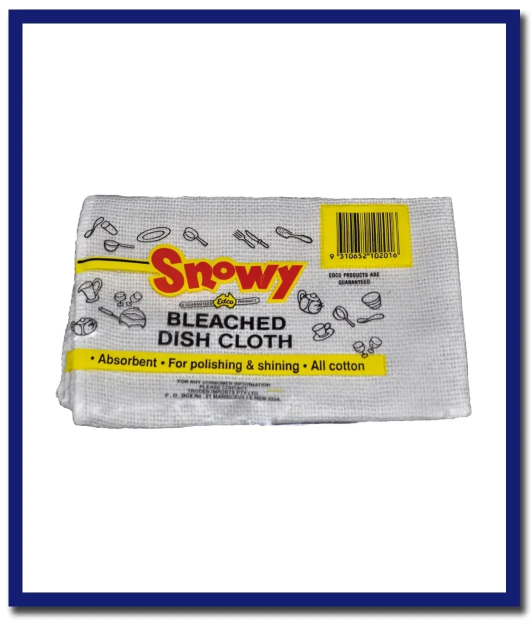 Edco Snowy Dish Cloth 12 Pcs - Per Pack 1