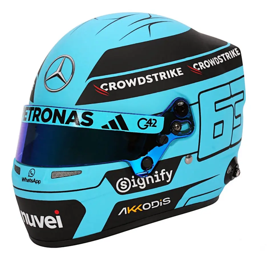 Bell Hp77 George Russell 1:2 Scale F1 Mini Helmet | Mercedes-Amg Petronas 1
