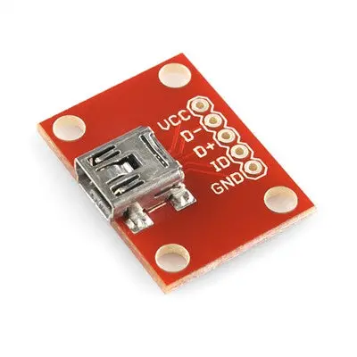 Usb 'Mini-B' Female Breakout Board (Sf-Bob-09966) 1