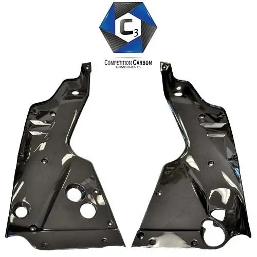C3 Carbon Ferrari F12 Carbon Fiber Engine Bay Panels 1