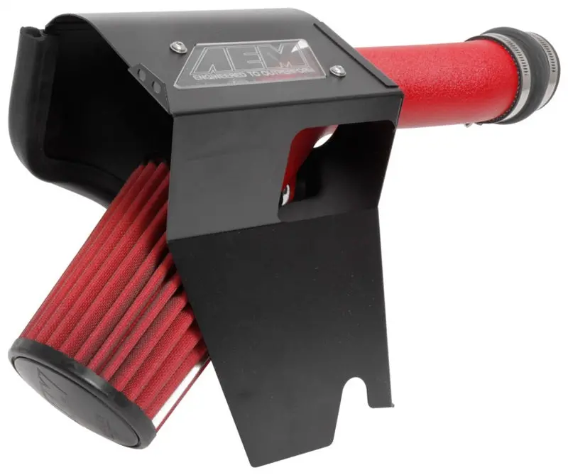 Aem Cold Air Intake System – Wrinkle-Red Finish For 2018 Subaru Wrx Sti (2.5L H4) 1