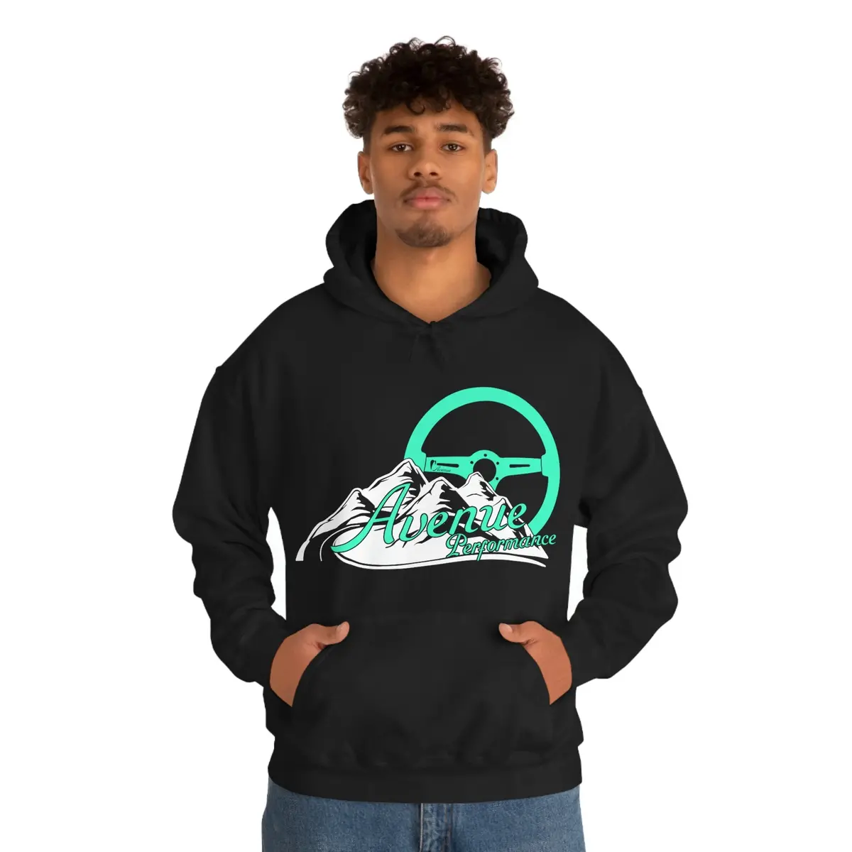 Avenue Mountain Design Unisex Hoodie Minty/Black 1
