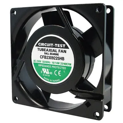 Fan 230Vac, 92Mm X 25Mm, 33/40 Cfm, Ball Bearing (Cfb2309225hb) 1